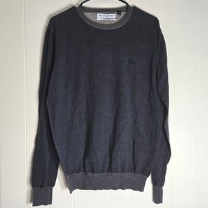 Deus Ex Machina Mens Crew Neck Pullover‎ Sweater Cotton Blend Gray Size M Street